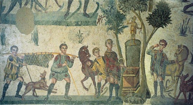 Rimski mozaik: Banket na otvorenom